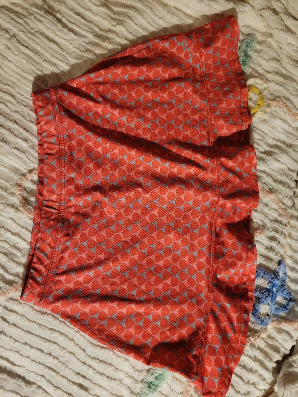 bcg Coral Orange Geometric Skort